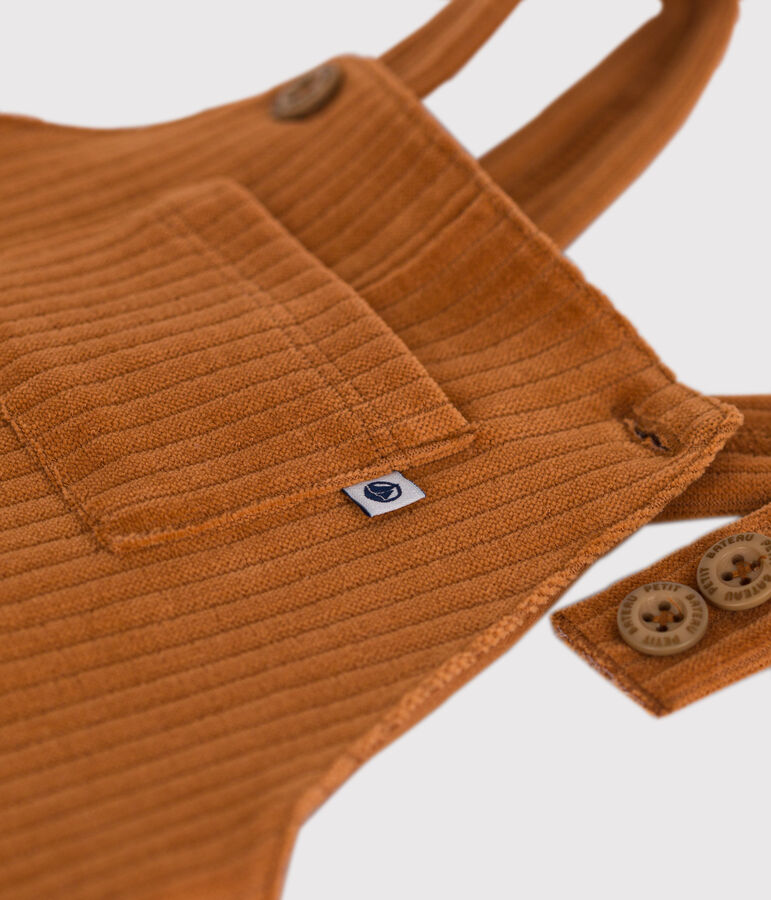 Peto largo de terciopelo de beb&eacute; marron