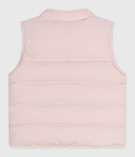 Plumífero sin mangas reversible para bebé rosa JOLI/ MILK