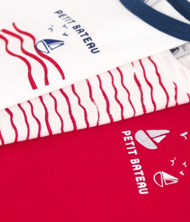 Juego de 3 bodis de algod&oacute;n de manga larga para beb&eacute; multicolor