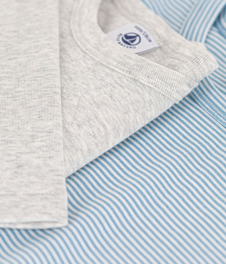 Juego de 2 camisetas de manga larga de algod&oacute;n para ni&ntilde;o multicolor