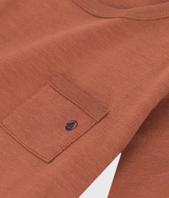 Camiseta de algodón de manga larga para bebé marron CINA