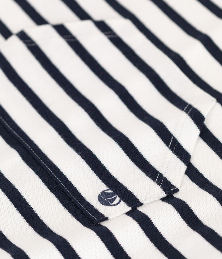 Mono corto de jersey para beb&eacute; blanco/azul