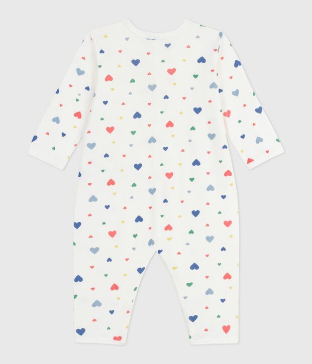Pijama sin pies de algod&oacute;n estampado para beb&eacute; blanco/multicolor