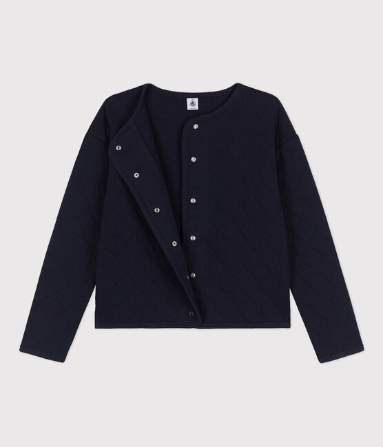 Cárdigan de túbico acolchado para mujer azul SMOKING