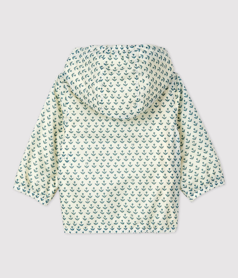 Cortavientos de poli&eacute;ster reciclado para beb&eacute; blanco AVALANCHE/ BRUT