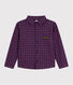 Camisa infantil de franela a cuadros