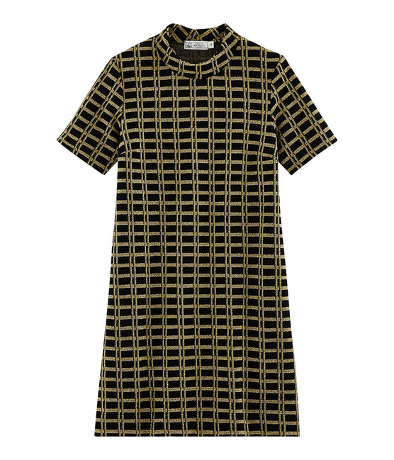 Vestido de manga corta con cuadros de mujer variante 1