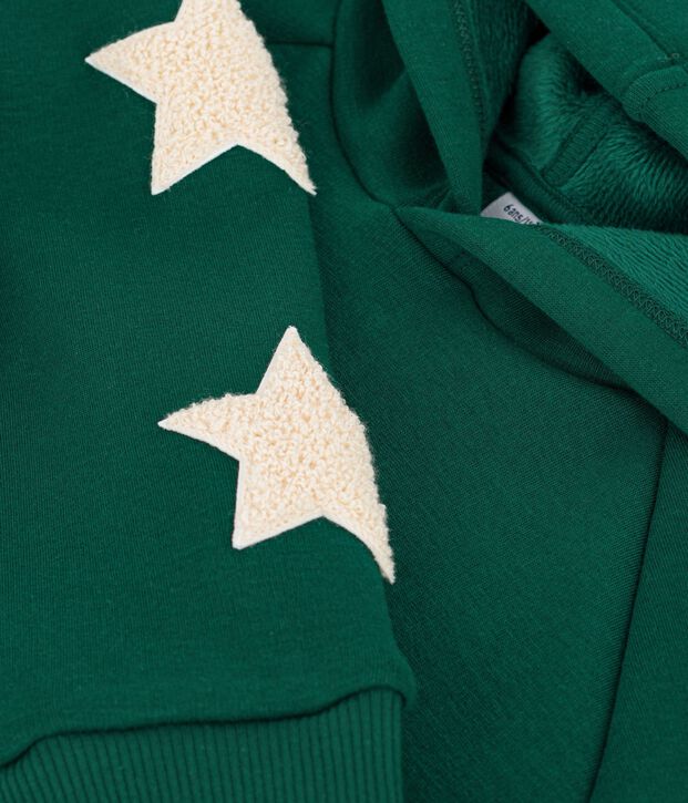 Sudadera infantil lisa de algod&oacute;n con capucha TREE