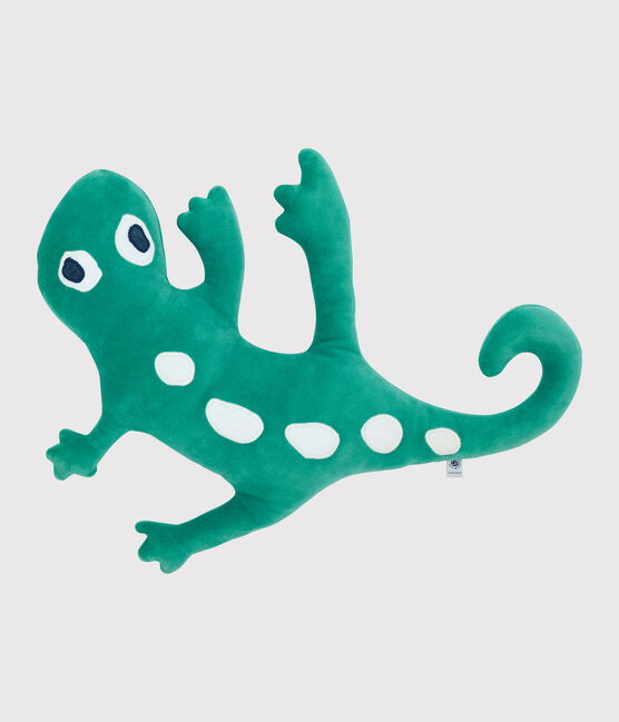 Cojín de lagartija de terciopelo verde GAZON