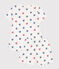 Pijama corto infantil de algodón con estampado de corazones blanco MARSHMALLOW/blanco MULTICO