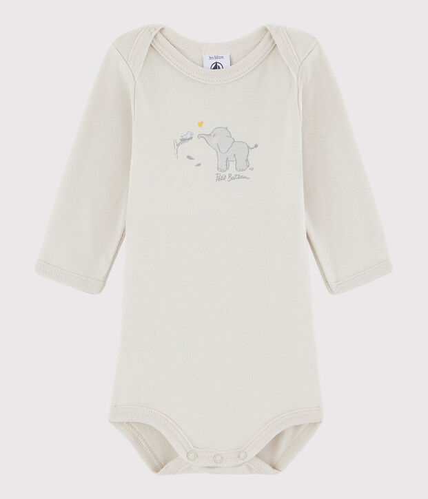 Bodi de manga larga de beb&eacute; ni&ntilde;a/ni&ntilde;o beige