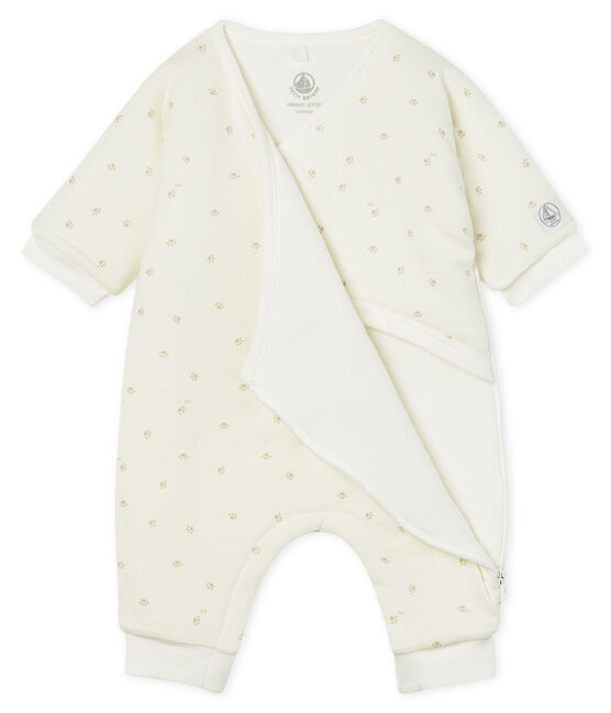 Mono largo de bebé niño acolchado blanco MARSHMALLOW/gris SOURICEAU CN