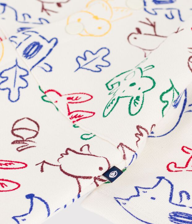 Mono largo de algod&oacute;n con estampado de animales para beb&eacute; crudo/multicolor