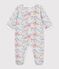 Pijama de t&uacute;bico con estampado de flores para beb&eacute; blanco/multicolor