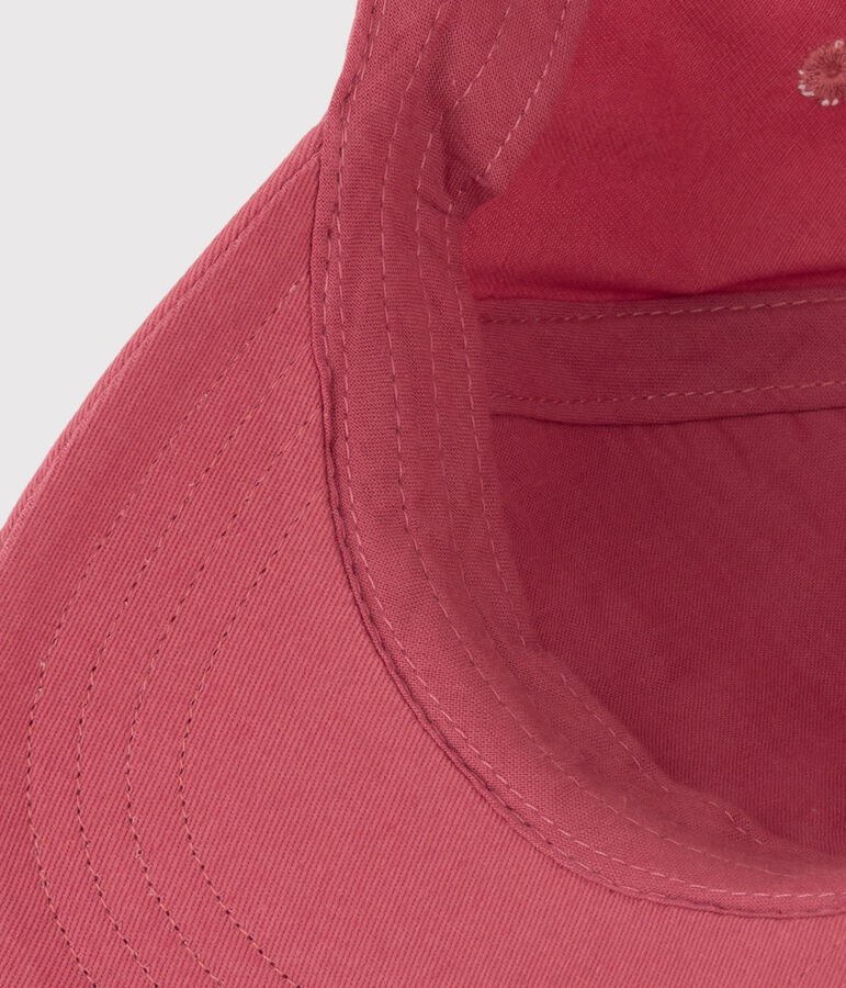 Gorra de sarga Petit Bateau Family para beb&eacute; rosa