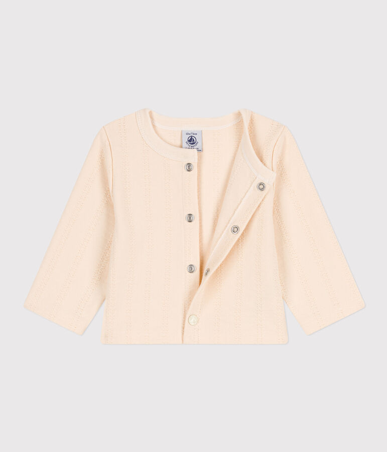 C&aacute;rdigan de punto de fantas&iacute;a para beb&eacute; crudo