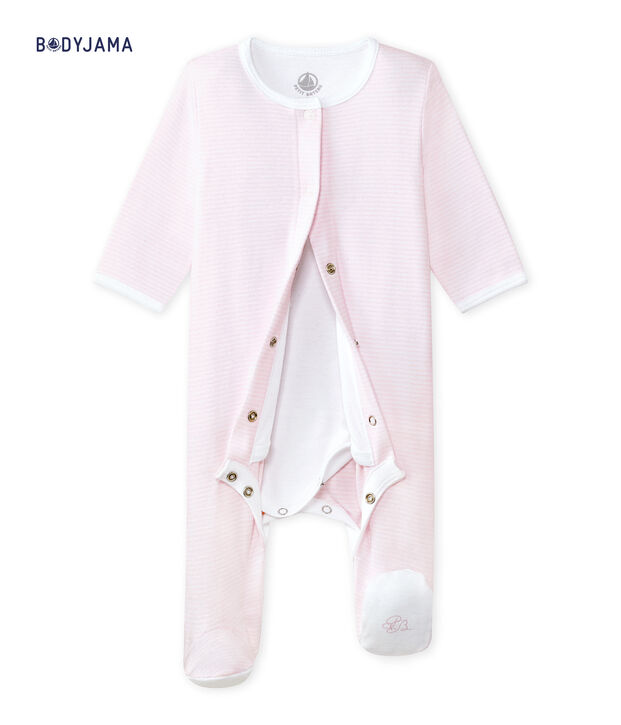 Bodipijama mixto rosa/blanco