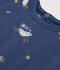 Camiseta de algod&oacute;n de manga corta con estampado de gaviotas para beb&eacute; azul/multicolor