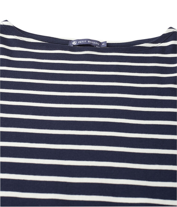 Camiseta unisex a rayas azul/blanco