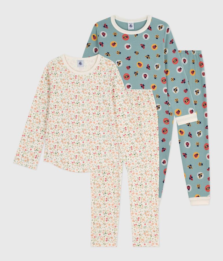 Juego de pijamas infantiles de algod&oacute;n estampado multicolor