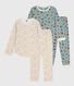 Juego de pijamas infantiles de algodón estampado