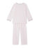 Pijama de terciopelo para niña rosa Vienne