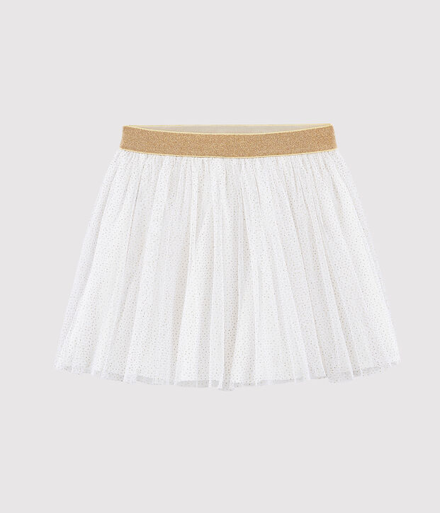 Falda de tul para ni&ntilde;a blanco/amarillo