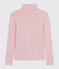 Camiseta de cuello alto Icónica de algodón para mujer rosa JOLI