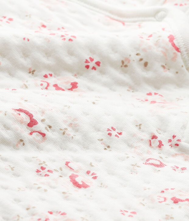 Peto en t&uacute;bico acolchado para beb&eacute; ni&ntilde;a blanco/multicolor