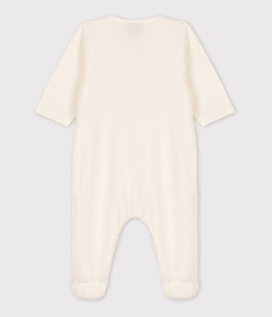 Pelele y gorro de bebé con forro de jersey blanco MARSHMALLOW