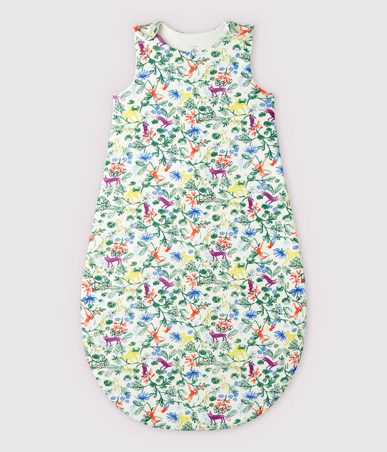Saco de dormir de jungla de algodón de bebé blanco MARSHMALLOW/blanco MULTICO