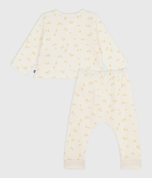 Conjunto de 2 piezas de algod&oacute;n con estampado de pollitos para beb&eacute; crudo/multicolor