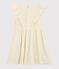 Vestido de gasa de algodón orgánico para niña blanco MARSHMALLOW
