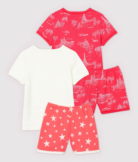 Lote de 2 pijamas cortos de algodón de niña variante 1