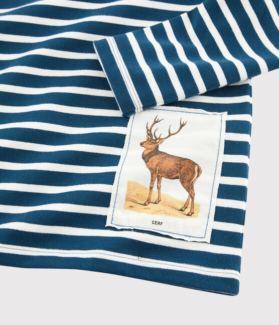 Marinera de niño Petit Bateau x Deyrolle azul SHADOW/blanco MARSHMALLOW