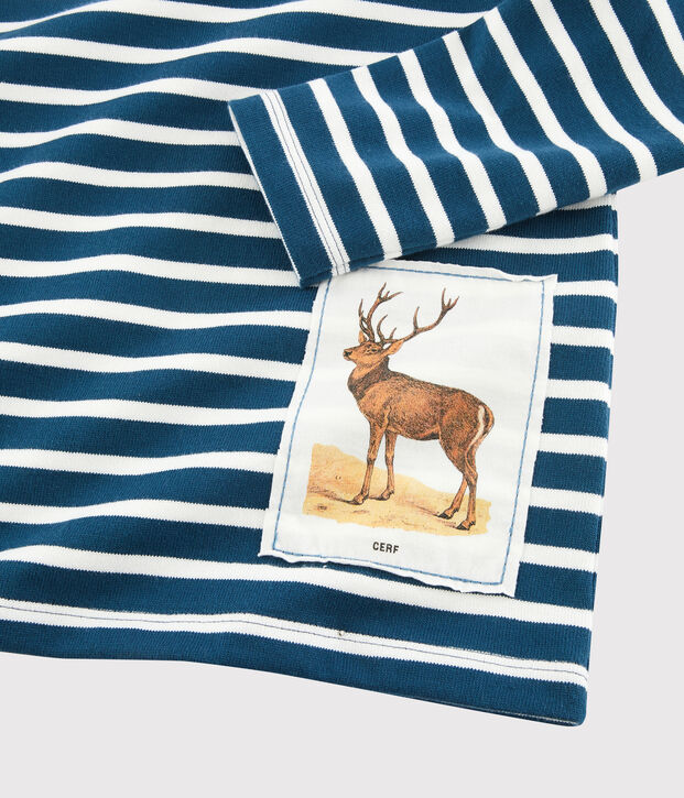 Marinera de ni&ntilde;o Petit Bateau x Deyrolle azul/blanco