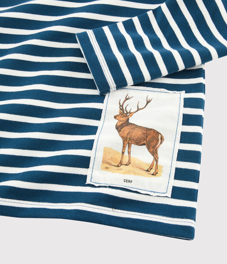 Marinera de ni&ntilde;o Petit Bateau x Deyrolle azul/blanco