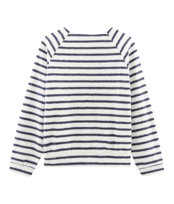 Marinera muy suave de mujer beige COQUILLE/azul SMOKING