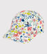 Gorra estampada de flores de niña