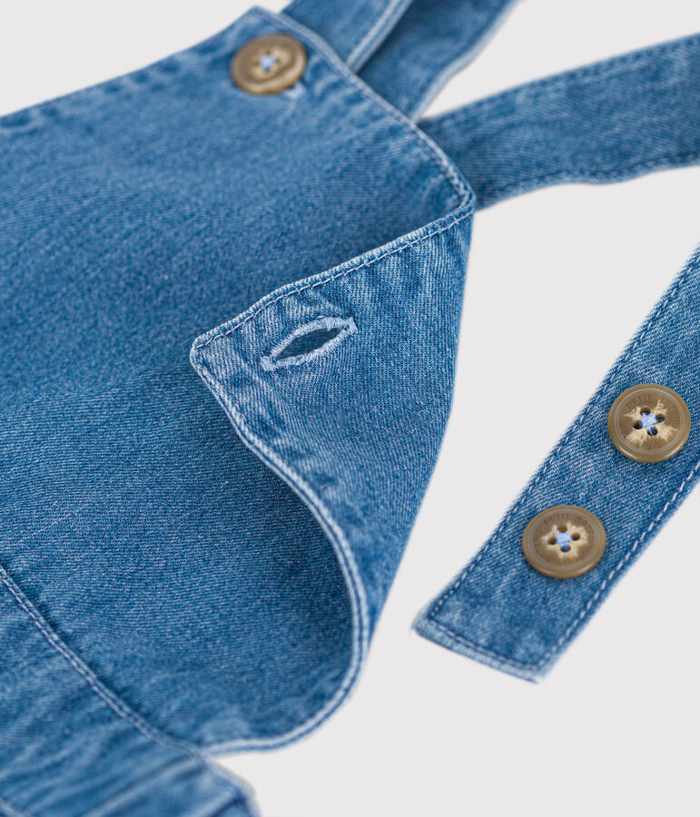 Vestido vaquero ligero sin mangas para beb&eacute; azul