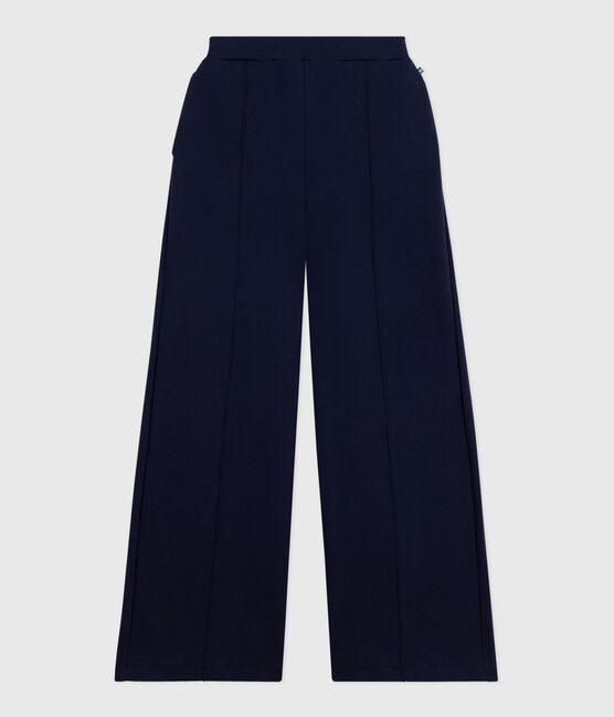 Pantalón de algodón para mujer azul SMOKING