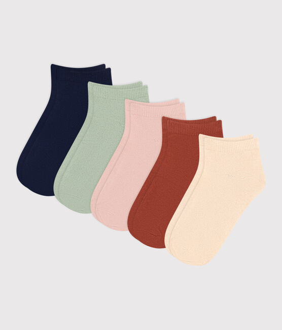 5 pares de calcetines infantiles lisos de algodón variante 1