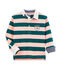 Polo rugby infantil para niño verde PINEDE/rosa ROSAKO