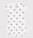 Camisón infantil de algodón con estampado de corazones