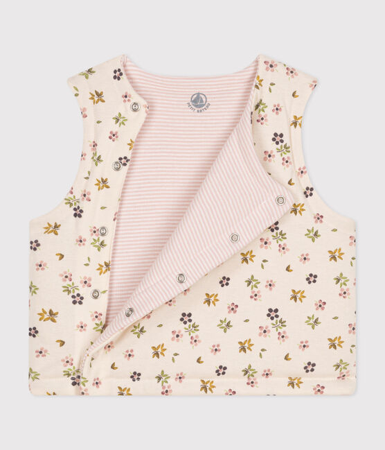 CHALECO REVERSIBLE DE ALGODÓN PARA BEBÉ beige AVALANCHE/ CUIVRE