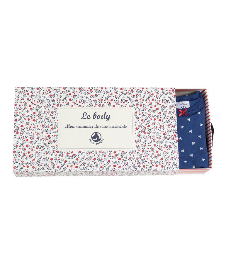 Lote de 5 bodis manga corta para beb&eacute; ni&ntilde;a multicolor