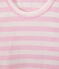 Camiseta de mujer en canalé original de rayas rosa BABYLONE/blanco MARSHMALLOW