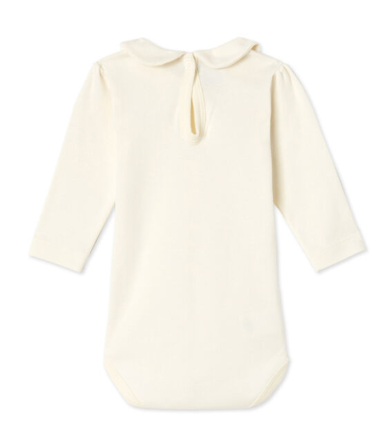 Body bebé niña de cuello claudine beige COQUILLE