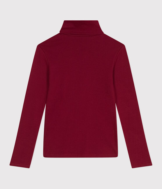 Camiseta de cuello alto Icónica de algodón para mujer AMARANTE