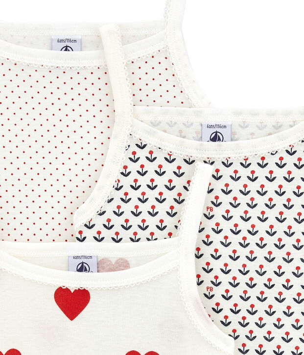 Pack de 3 camisetas de tirantes para ni&ntilde;a multicolor